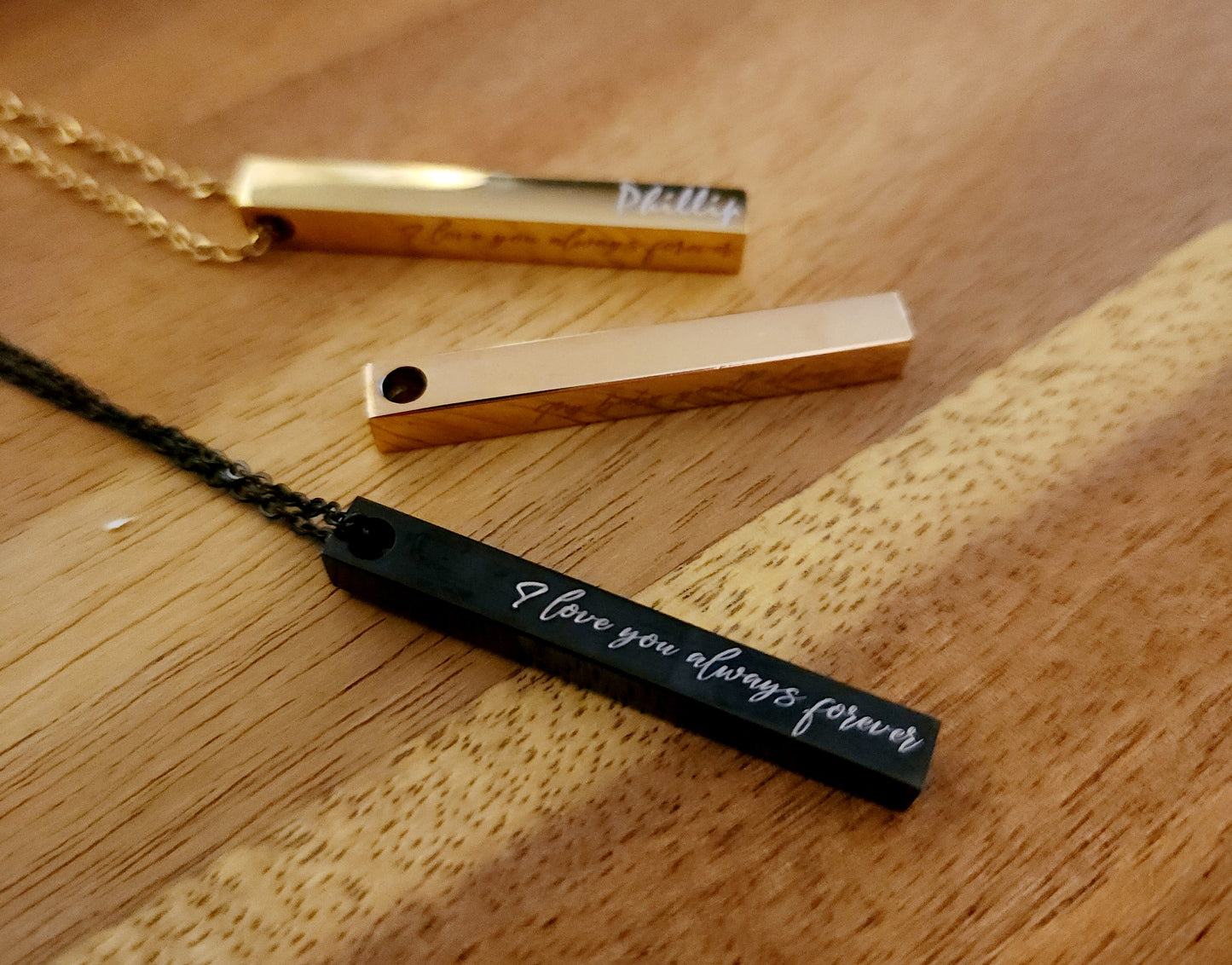 Customized Bar Pendant Necklace