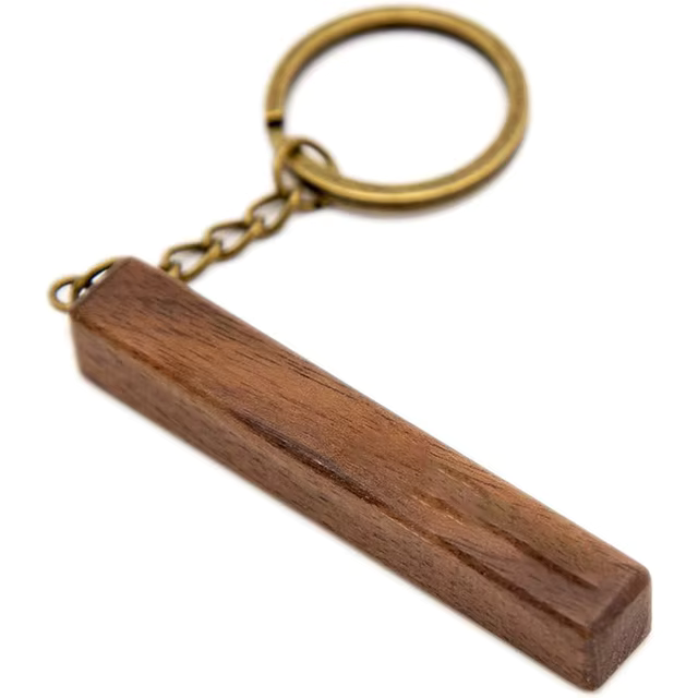 Walnut Wooden Bar Keychain