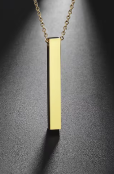 Customized Bar Pendant Necklace