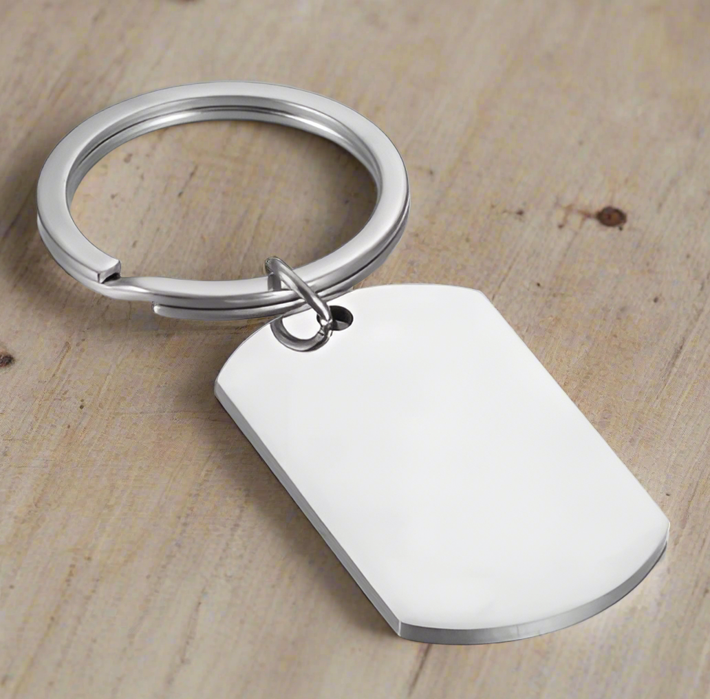 Customized Stainless Steel Dog Tag Keychain