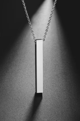 Customized Bar Pendant Necklace