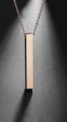 Customized Bar Pendant Necklace