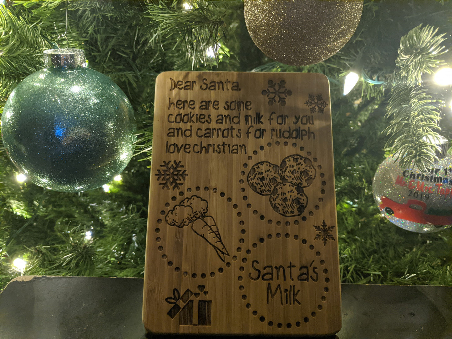 Customized Santa's Favorite Treats Board